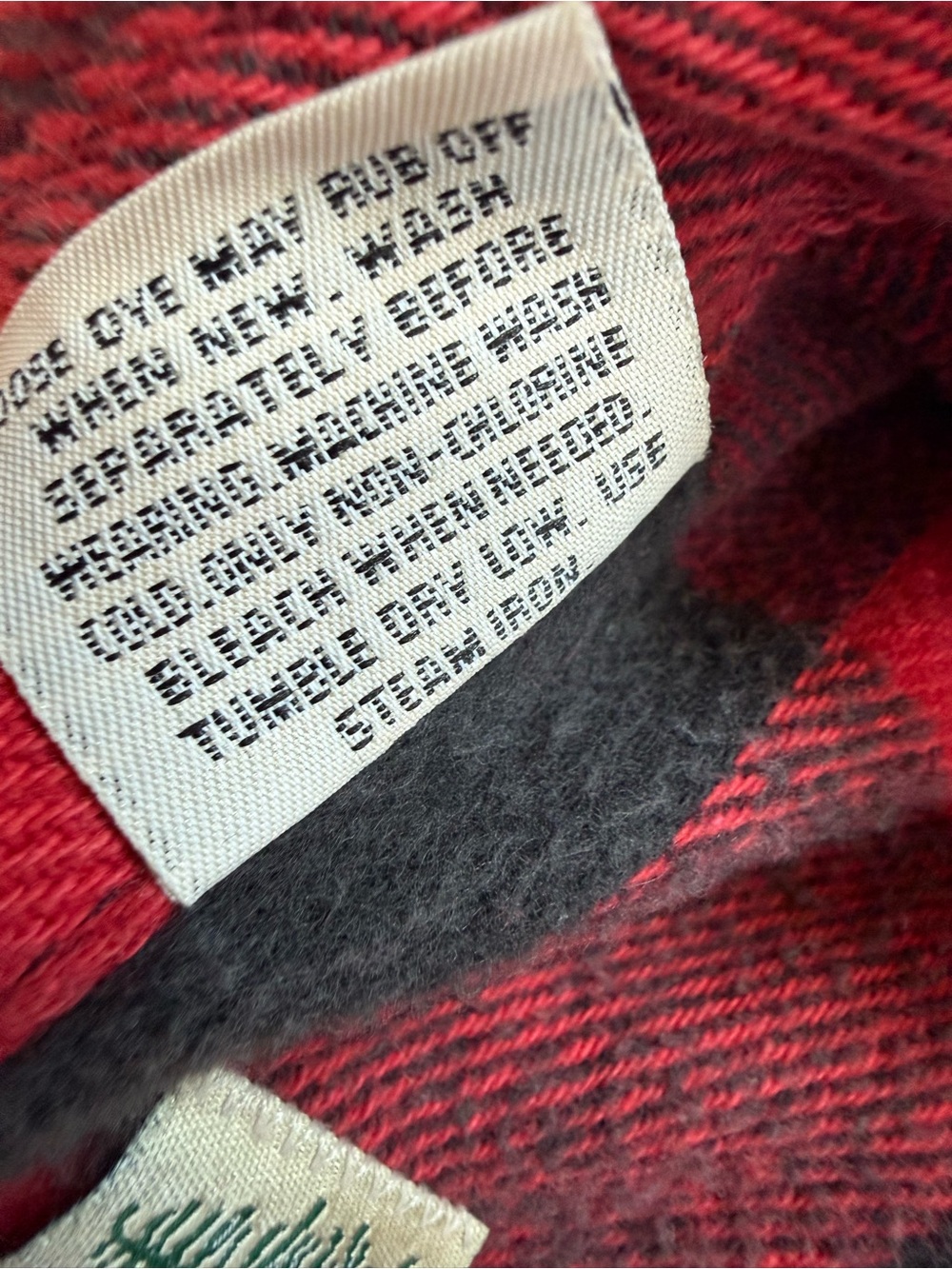 Vintage 80s Sears Fieldmaster Mens XL Red Black Buffalo Plaid Flannel USA Cotton - Picture 5 of 5
